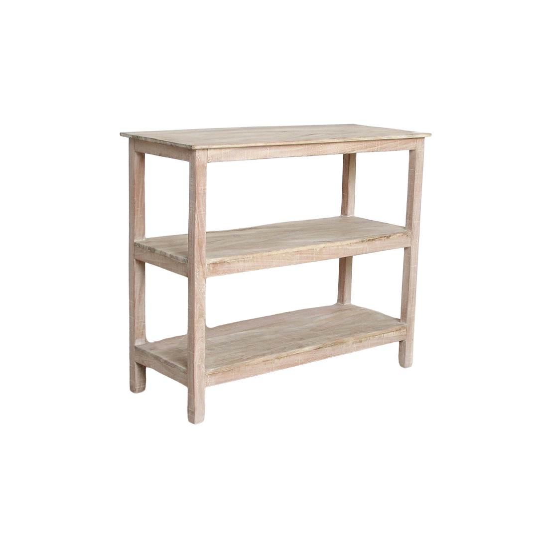 Limewash schoenenrek - FSC gerecycled hout - 90x35x76 cm