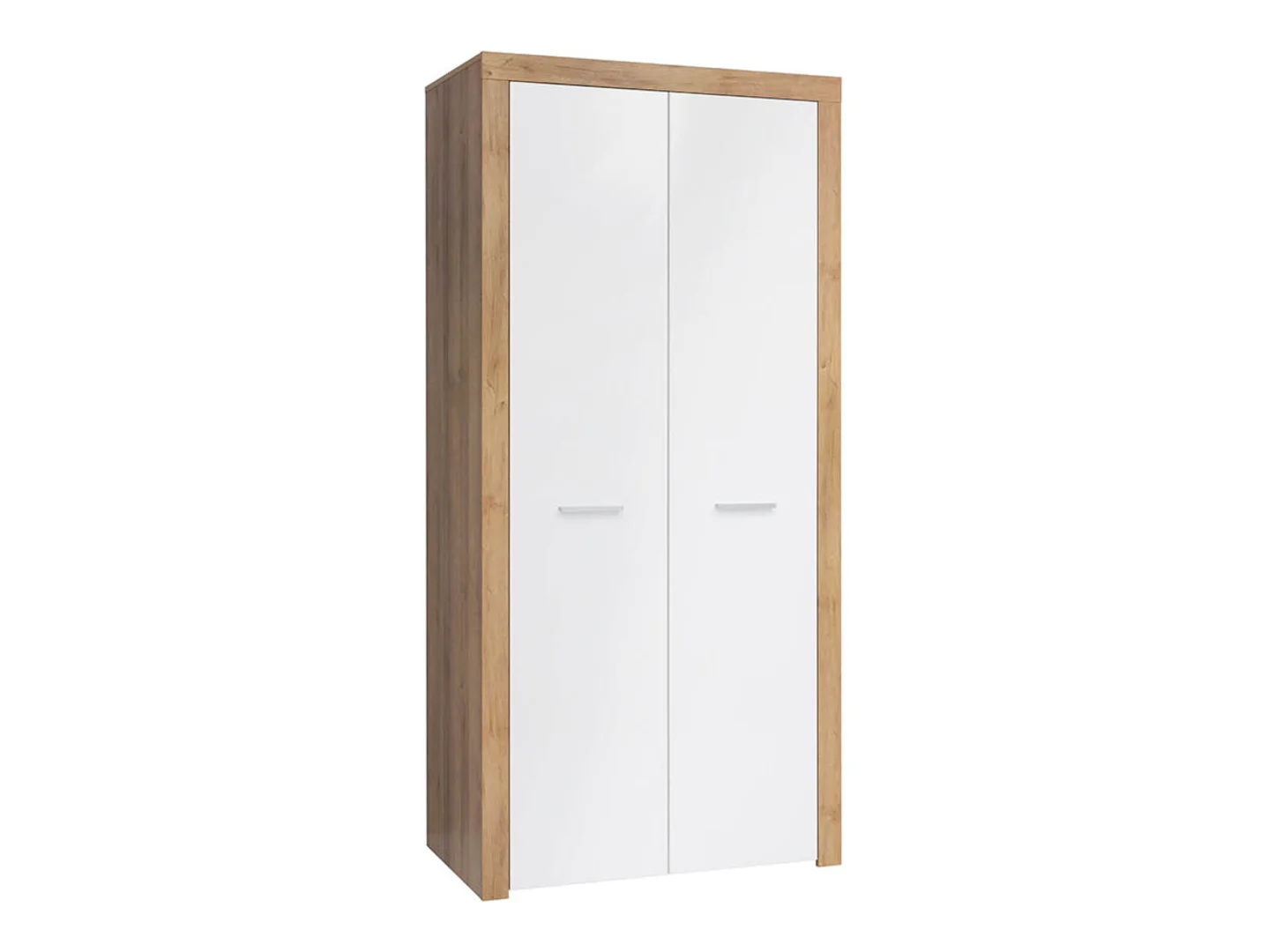 Szafa dwudrzwiowa Balder 90 cm dąb riviera/biały połysk