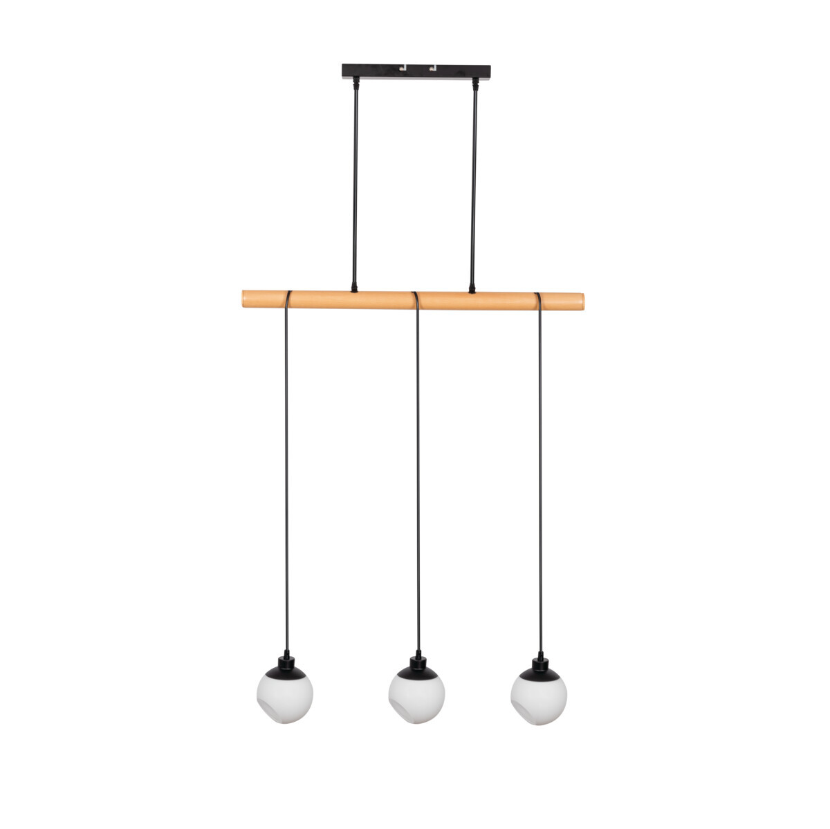 Lampa LightLogic LL COMT C-I 3xE14 66228 biały klosz drewno do jadalni do