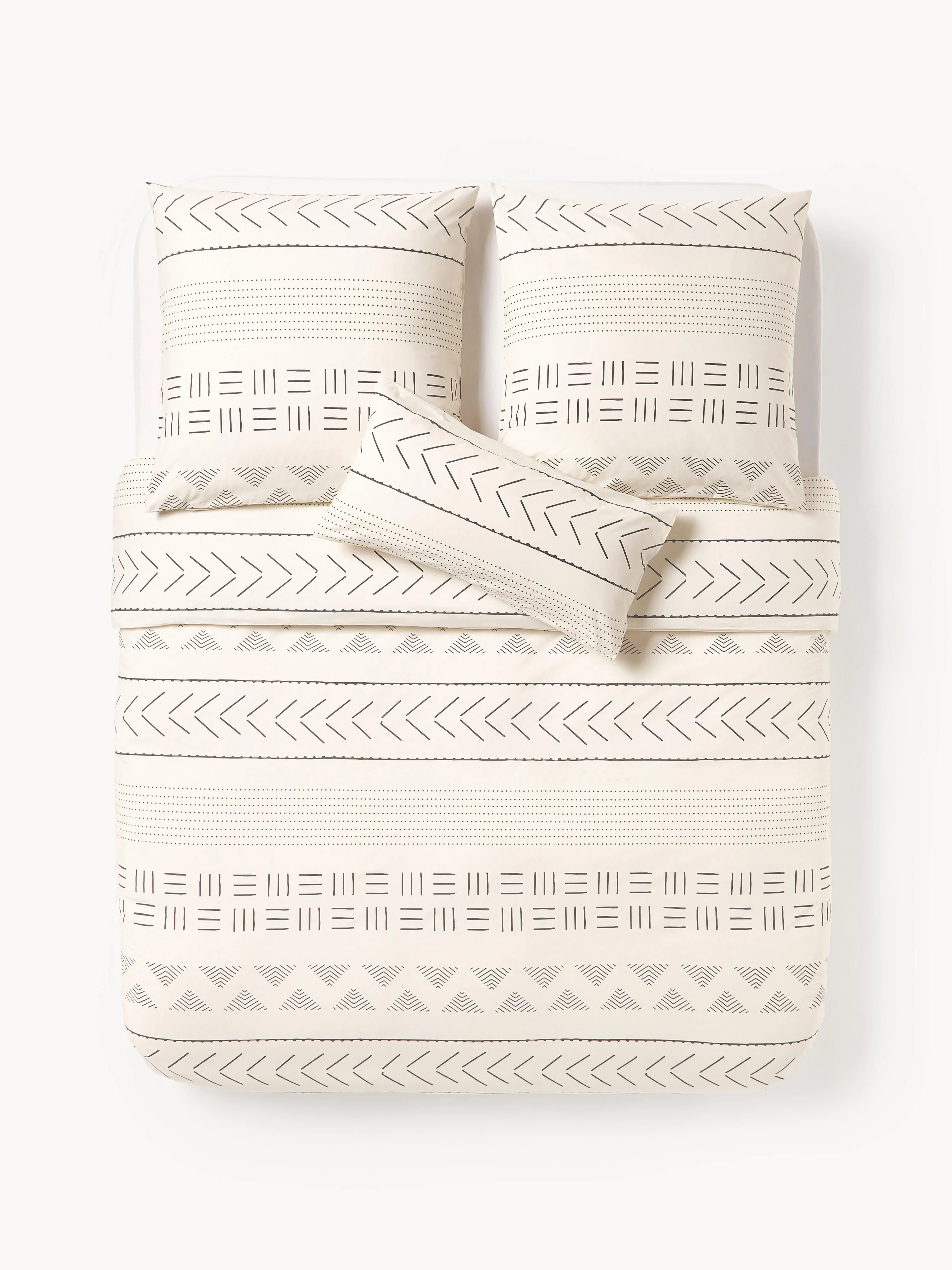 Baumwollperkal-Bettdeckenbezug Kohana mit Boho-Muster