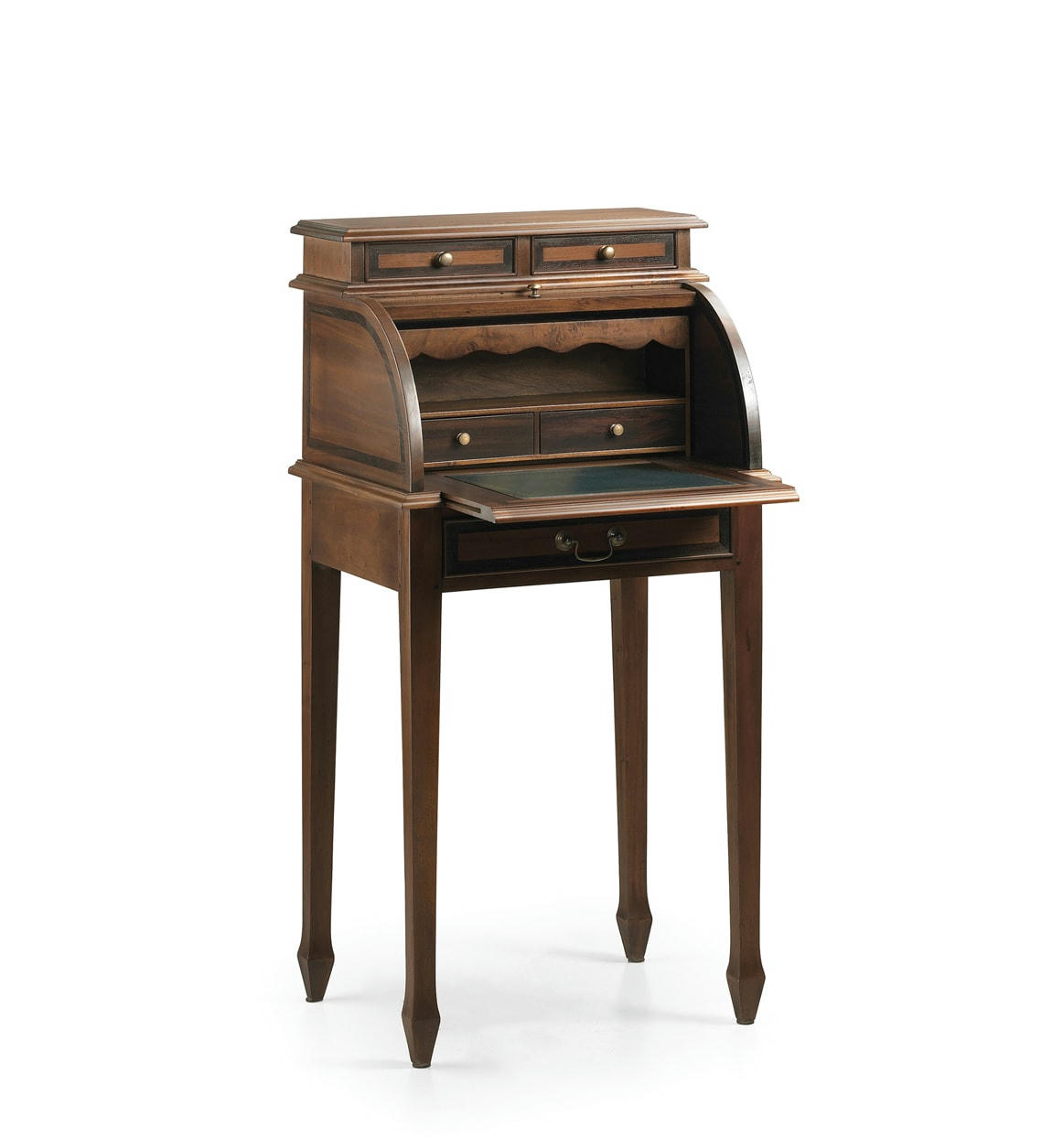VINTAGE - Petit bureau en bois marron L 55 cm