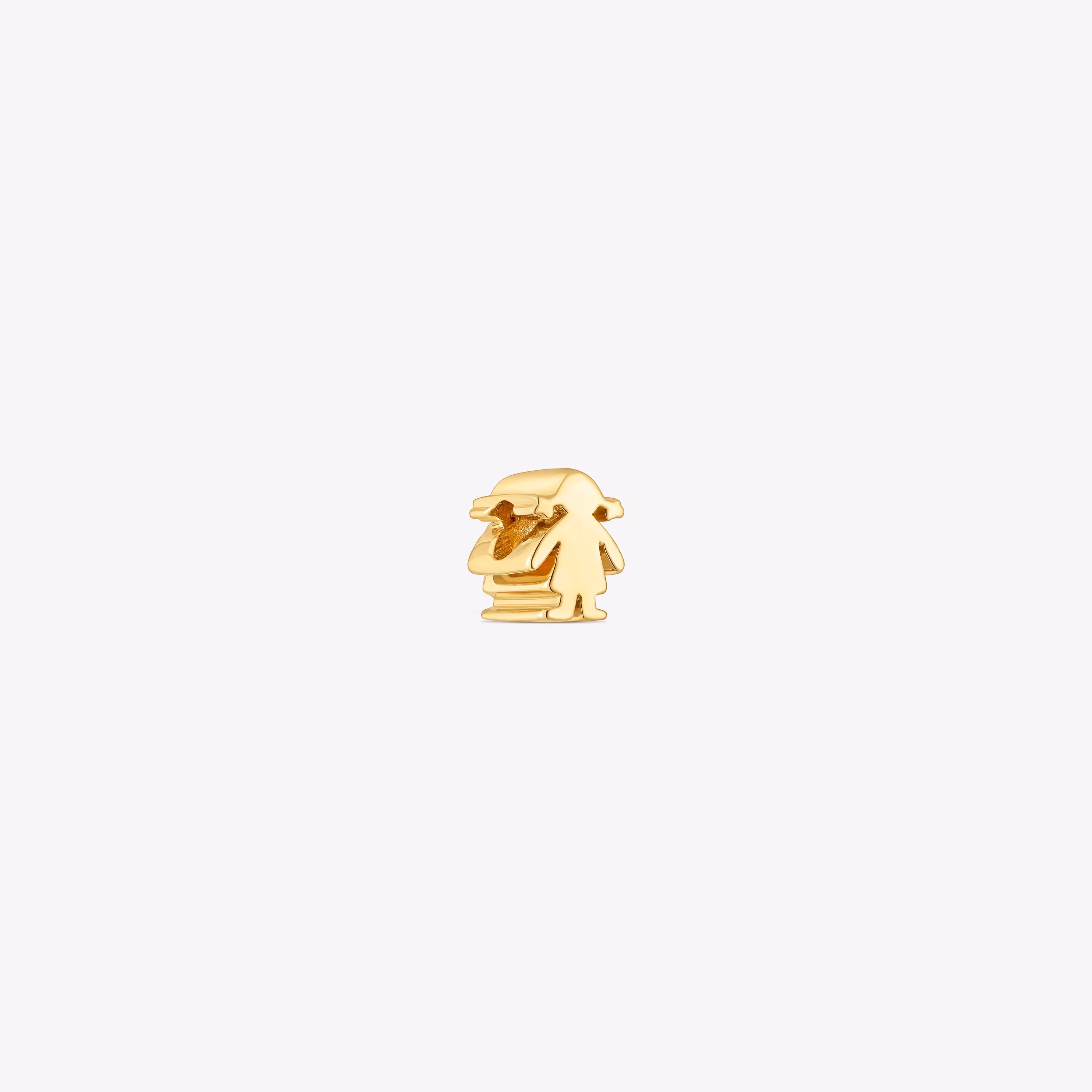 Charm TOUS Basics con baño de oro 18 kt sobre plata motivo niña 7 mm