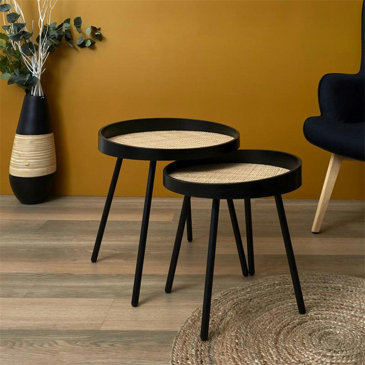 REED - Duo de tables gigogne noir