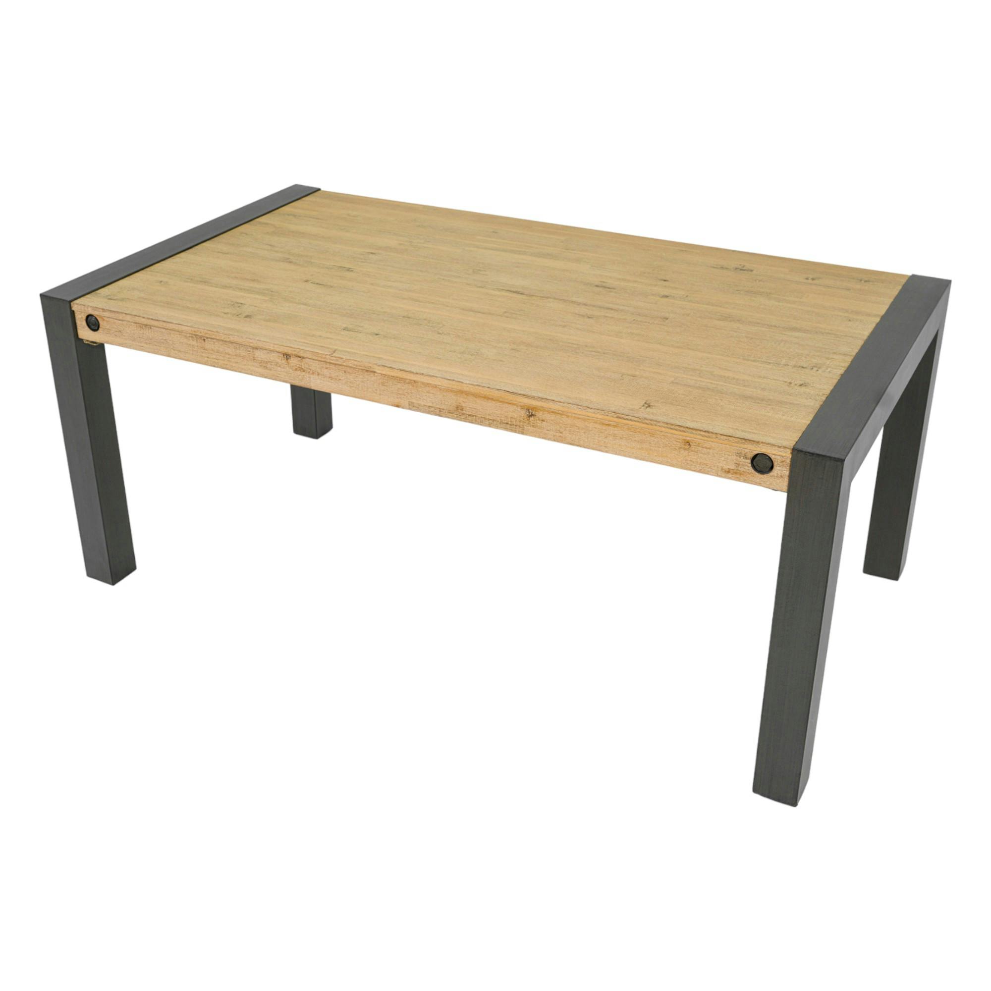 Table de Repas extensible Inspiration Indus' en Acacia et Métal 180/230x100x76cm BROOKLYN