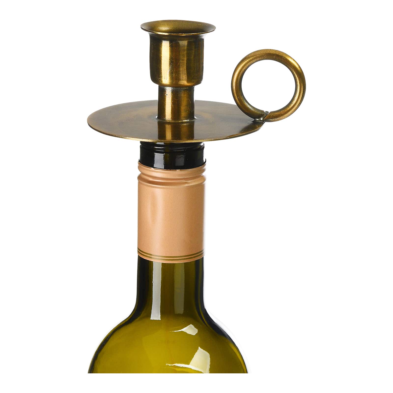 Flaschenaufsatz-Stabkerzenhalter Gold,B 80 x H 80 x T 90 mm