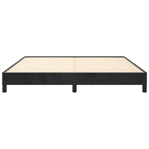 NNEVL Bed Frame Black 153x203 cm Queen Velvet