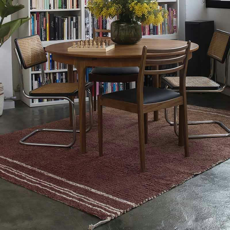 REVERSIBLE - Tapis  naturel en coton caramel 170x240