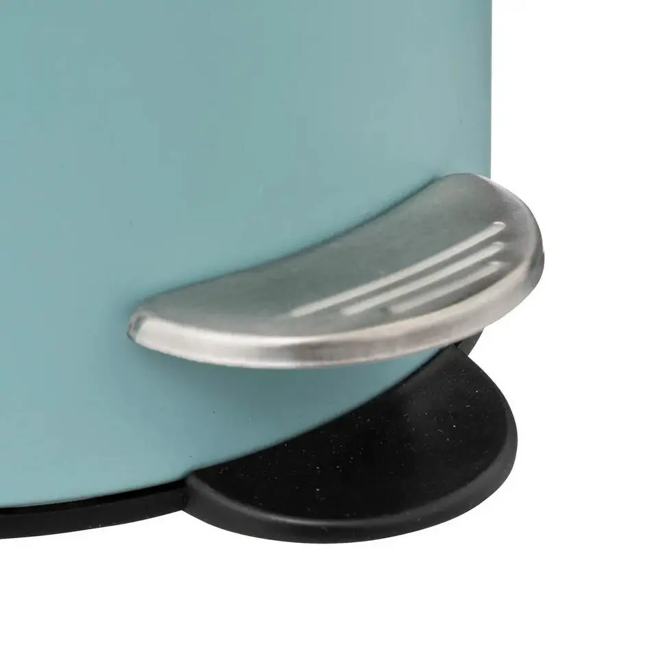 5Five kleine pedaalemmer - metaal - ijsblauw - 3L - 16 x 25 cm