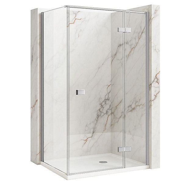 Cabine De Douche Rea Atlas Chrome 100X80 Right