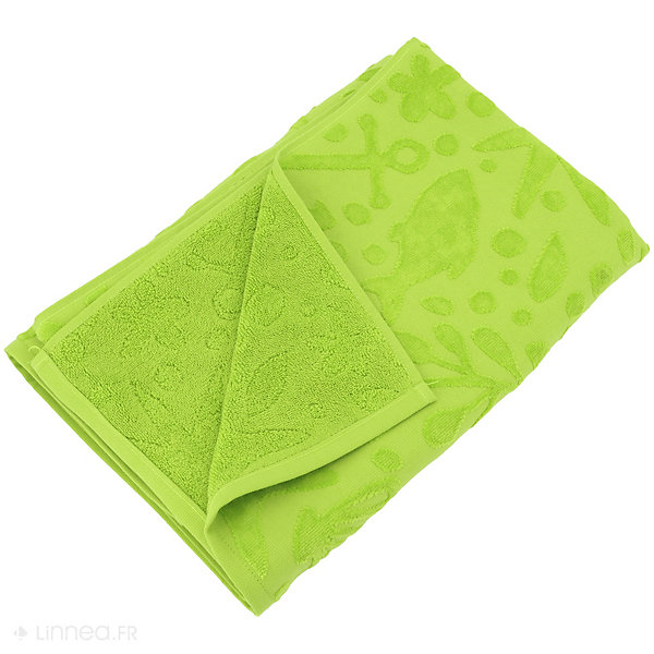 Drap de plage en éponge coton 480 g/m² 75x150 cm LOVINA vert