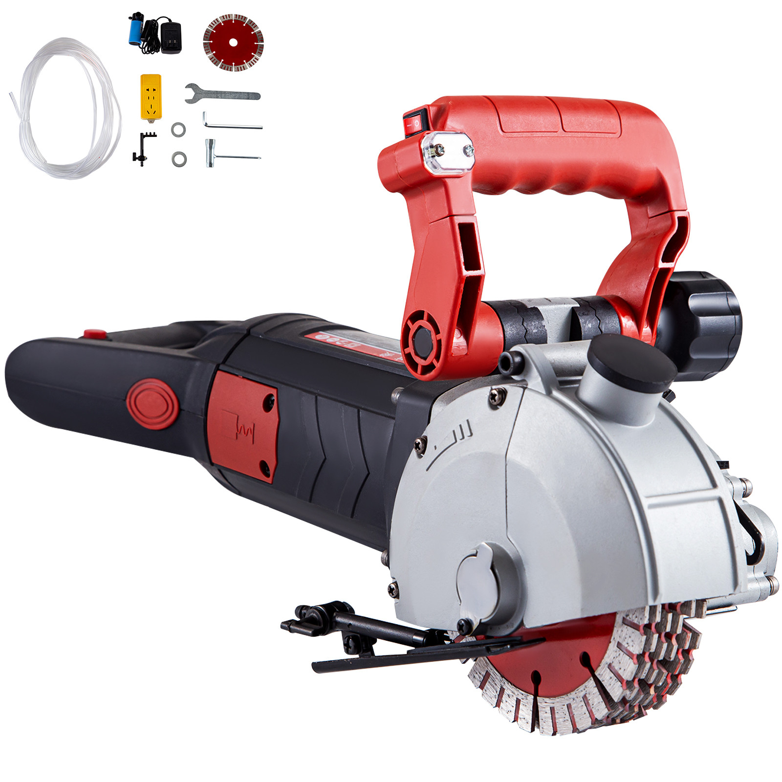 Bruzdownica do ścian betonu przecinarka 2500W laser 5 tarcz głębokość 34mm
