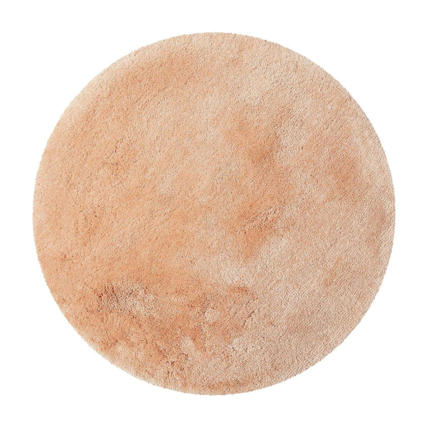 PORTO AZZURRO - Tapis de bain rond en microfibre antidérapant saumon 90 D