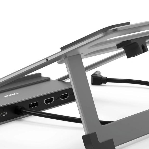 USB-C-Dockingstation, grau, Kunststoff