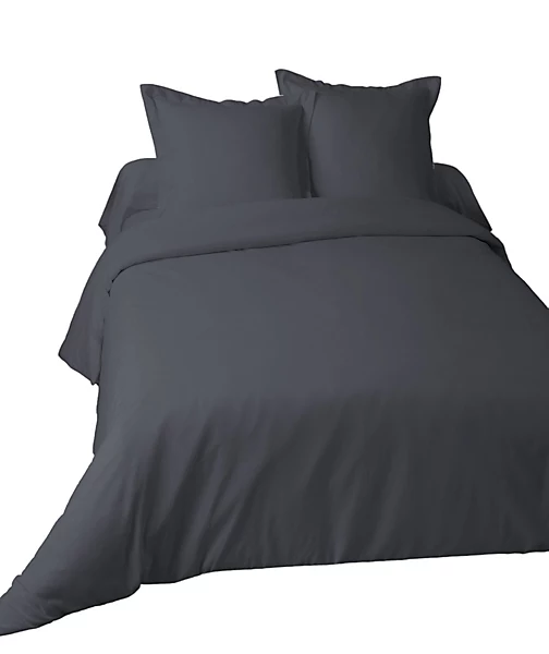 1 Taie d'39oreiller coton uni 50 x 70 cm Alice bleu canard