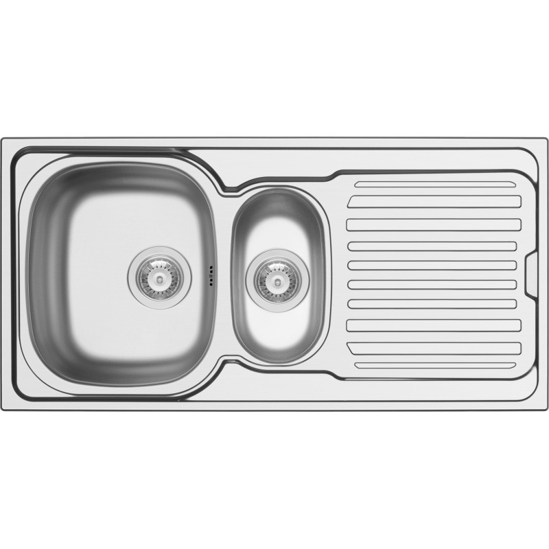 Évier de cuisine à encastrer Hypero 1   1/2 bac acier inoxydable 100 x 50 cm ISIFIX
