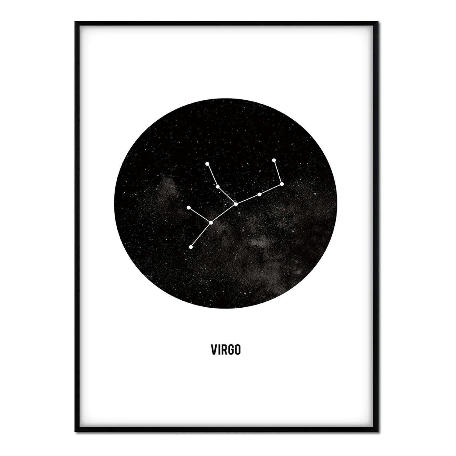 TEXTO - Affiche avec cadre noir - Vierge - 50x70