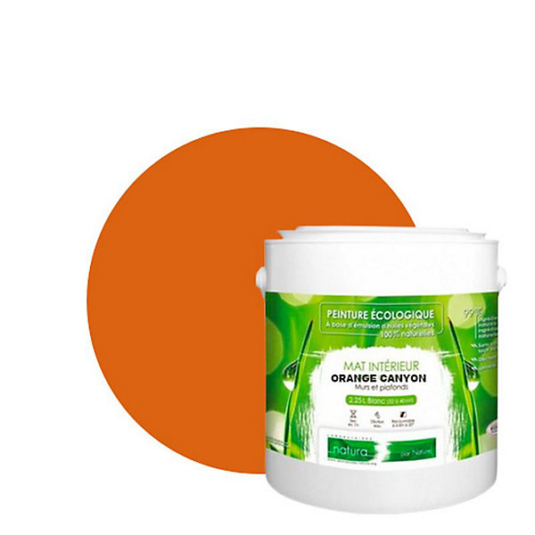 Orange Canyon Peinture interieur aspact mat Natura - Orange Canyon - 2.5L