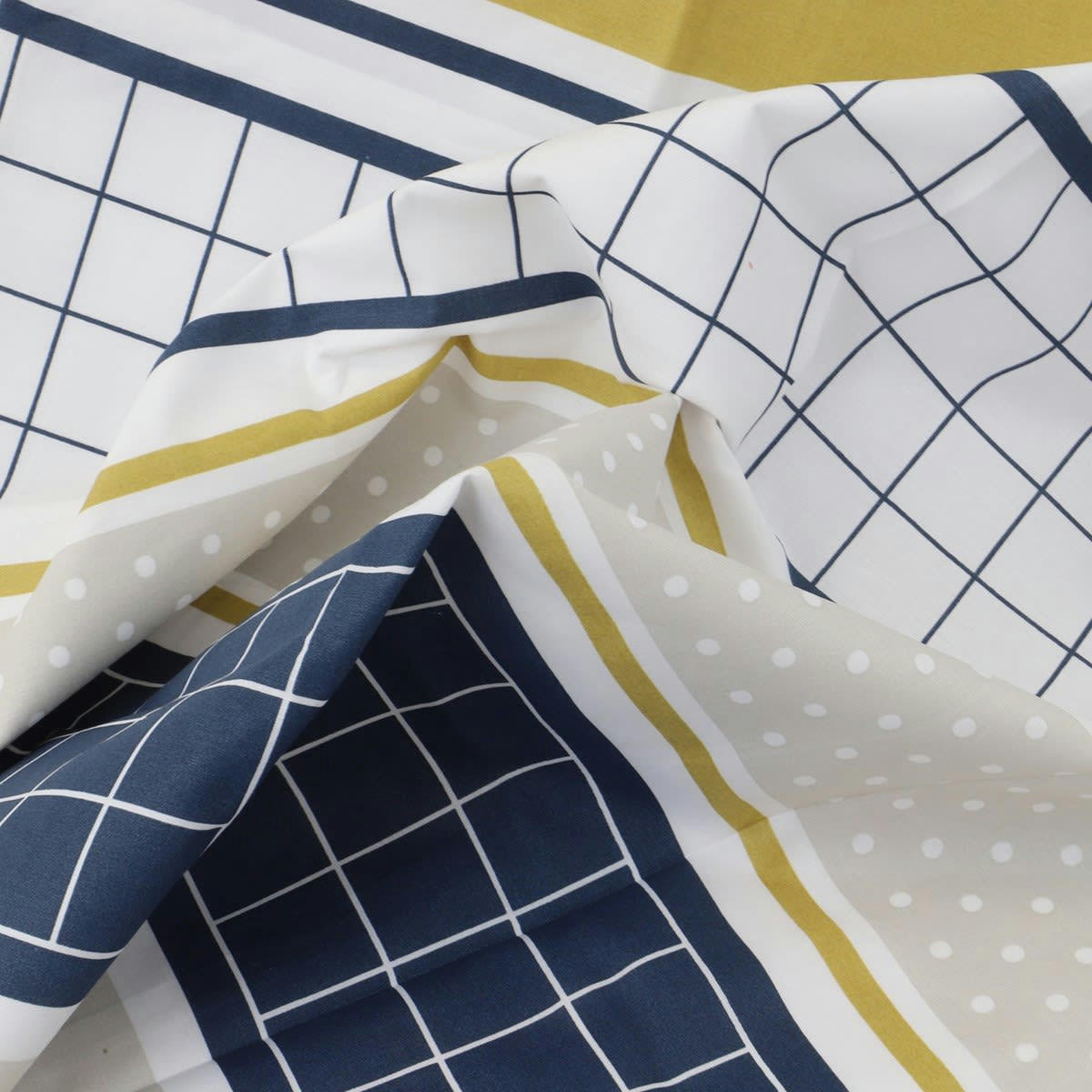 PENHA - Parure de couette en coton bleu marine 180x200 cm