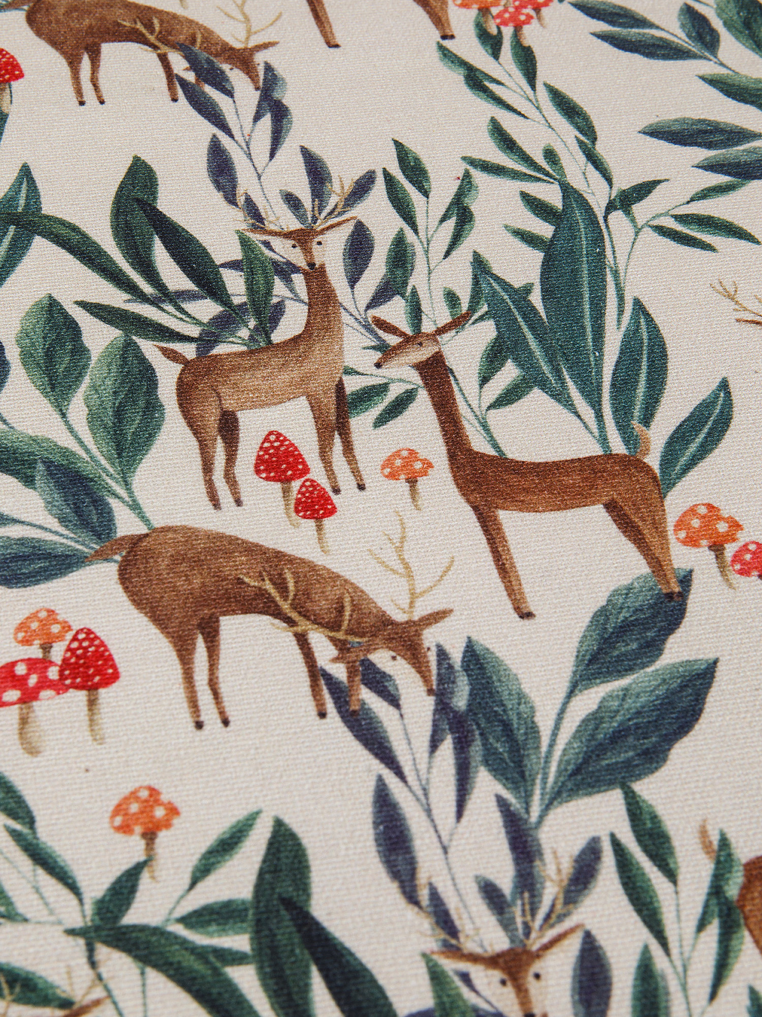 Runner panama di cotone stampa cerbiatto