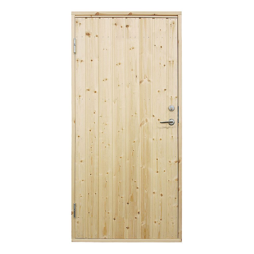 BODDØR UISOLERT VIBOSTUGAN 8X19 VENSTRE RETT PANEL 10°