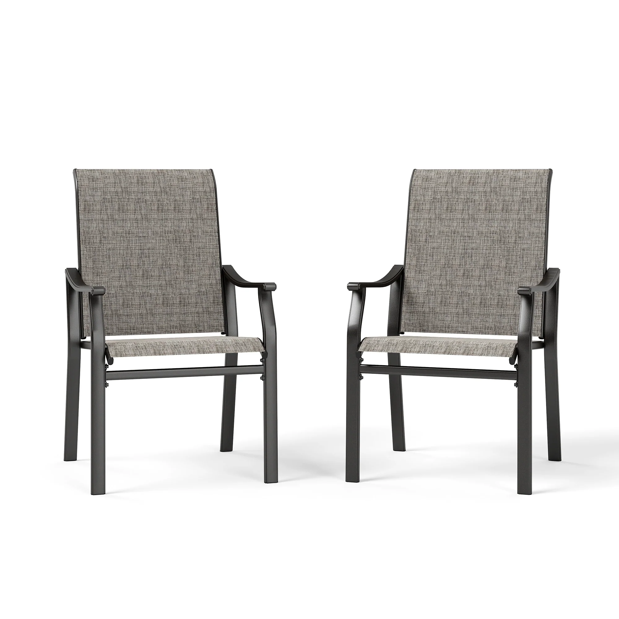 MAISON ARTS 2/4-Piece Patio Dining Chair, High Back Textilene Fabric Padded Armchairs