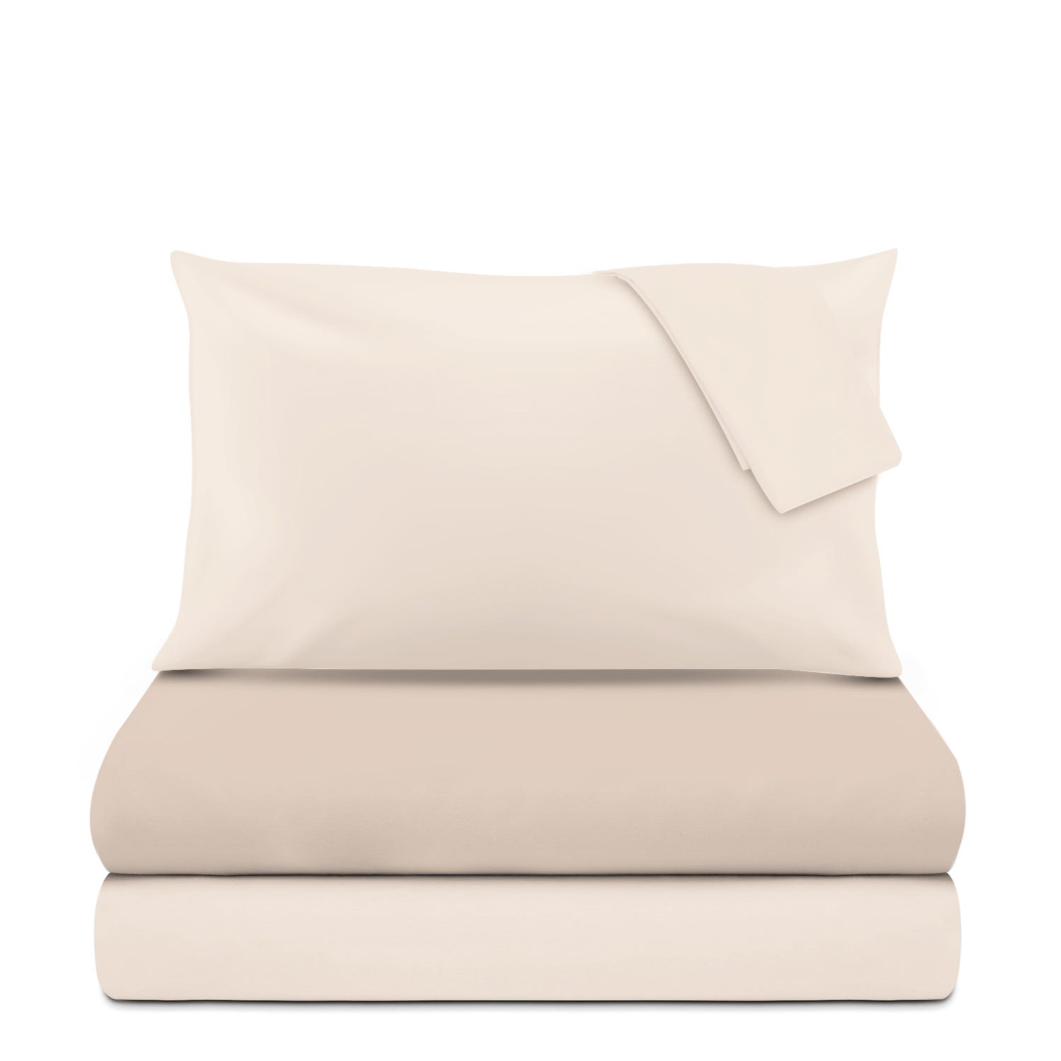 Completo letto matrimoniale cotone beige Nicoletta