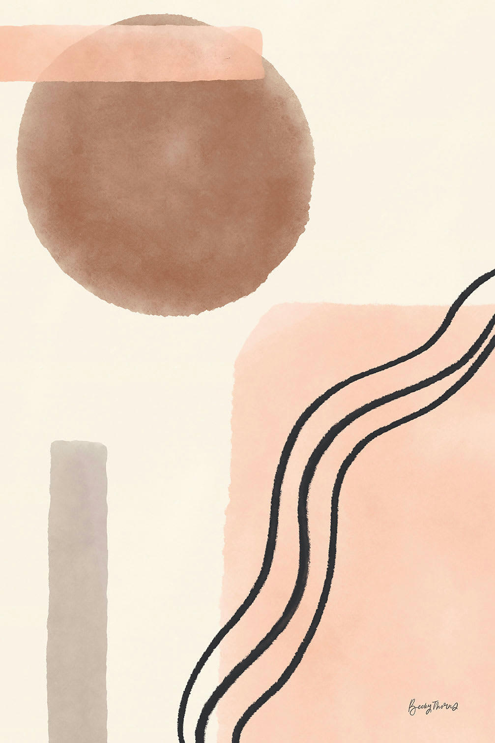 - Tableau Graphisme inspiration 50's imprimé sur toile 30x45cm