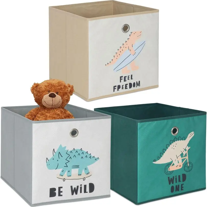 Aufbewahrungsbox 3er-Set Dino