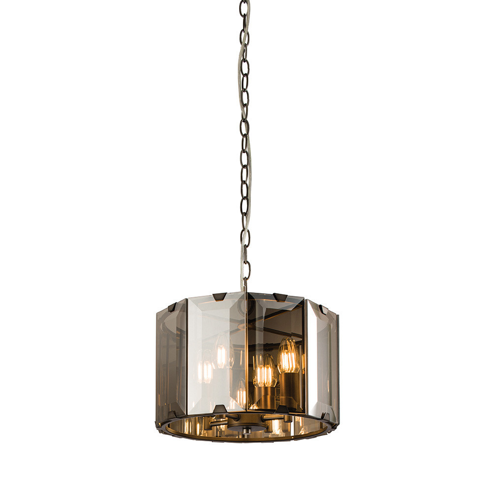 Lampa wisząca CLOONEY panelowa szara 4xE14x15W wym:122x35x35cm IP20 Endon