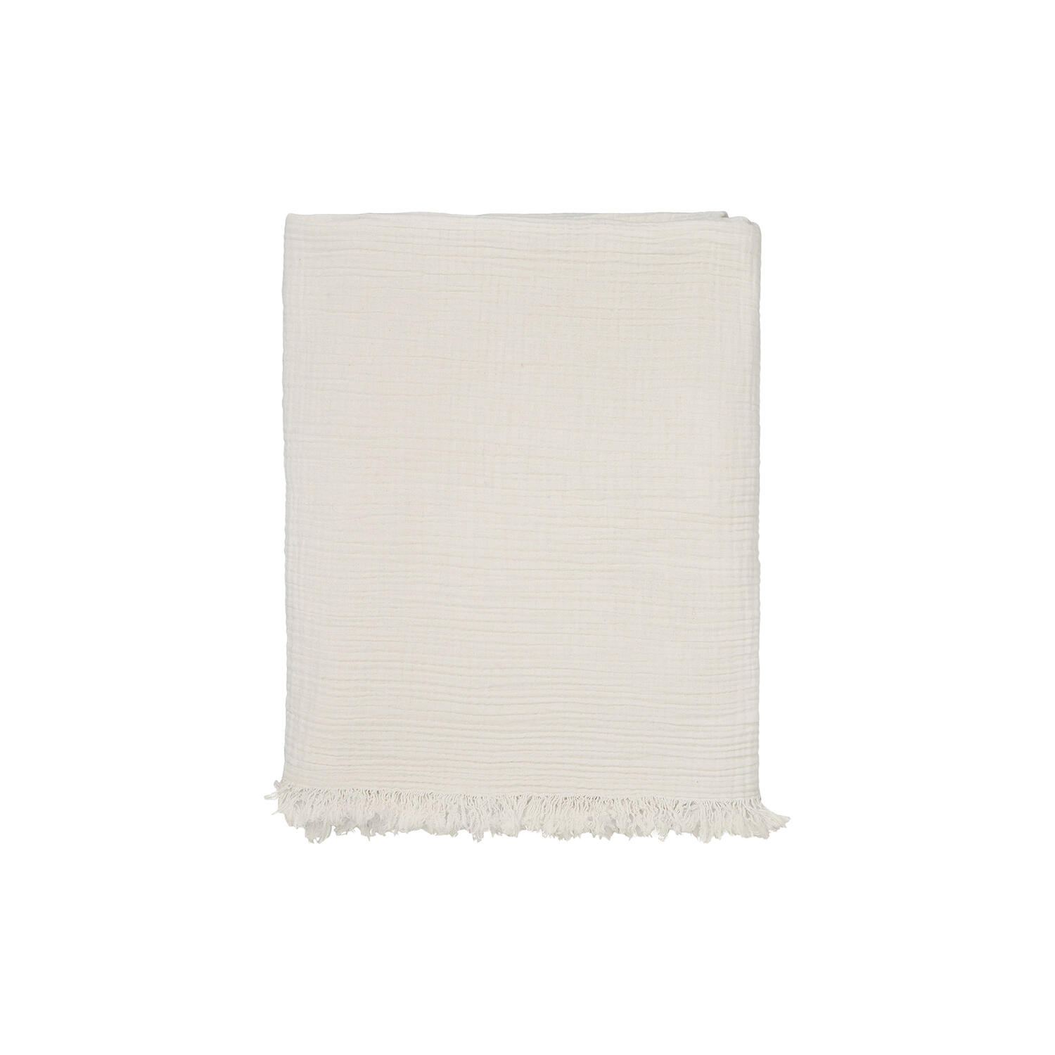 Cotton plaid, pure ecru