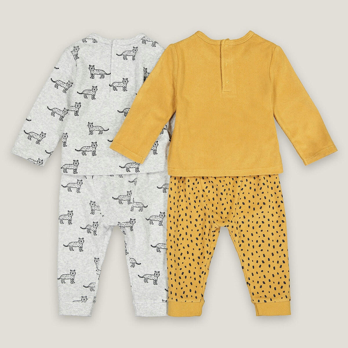 Lot de 2 pyjamas 2 pièces en éponge