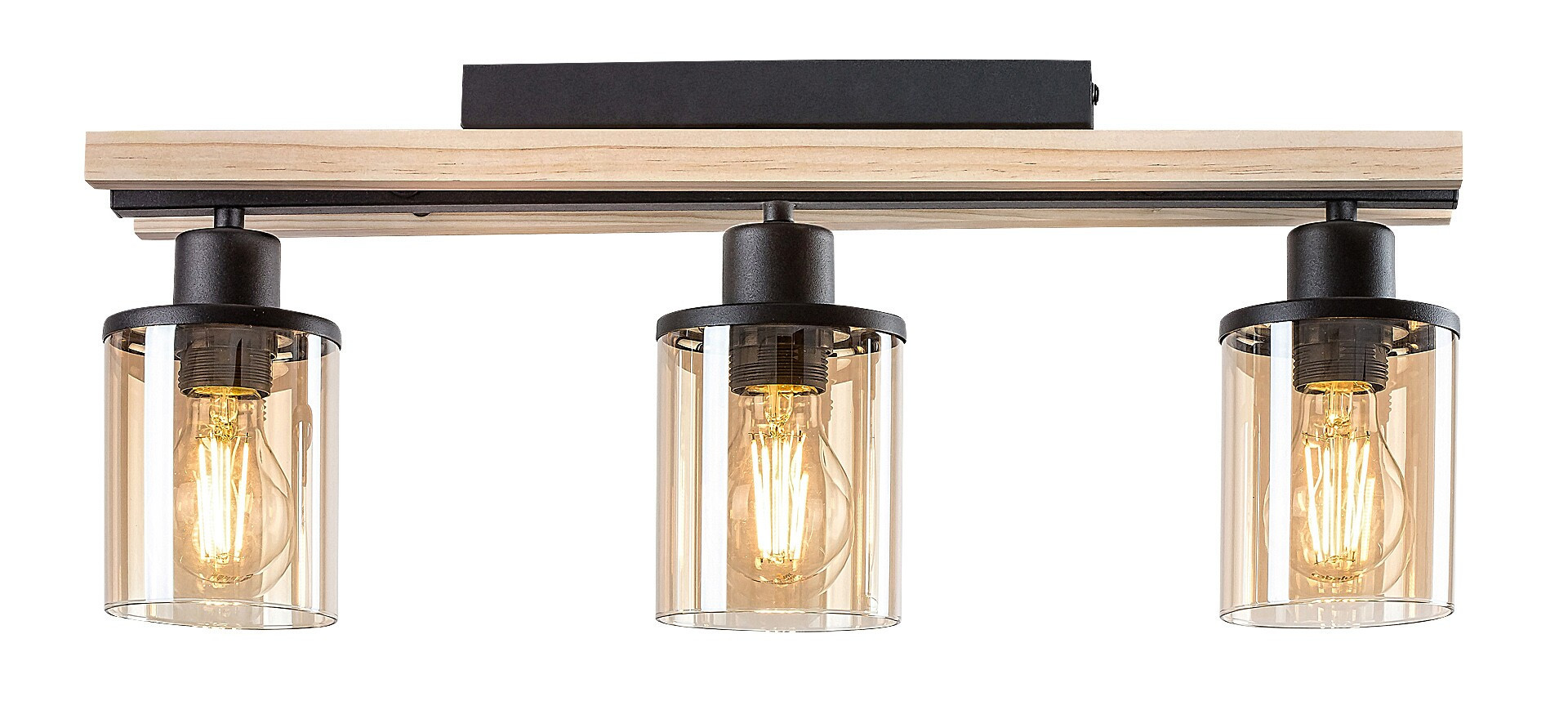 Lampa sufitowa czarno-bursztynowy Niylah 3xE27x25W Rabalux