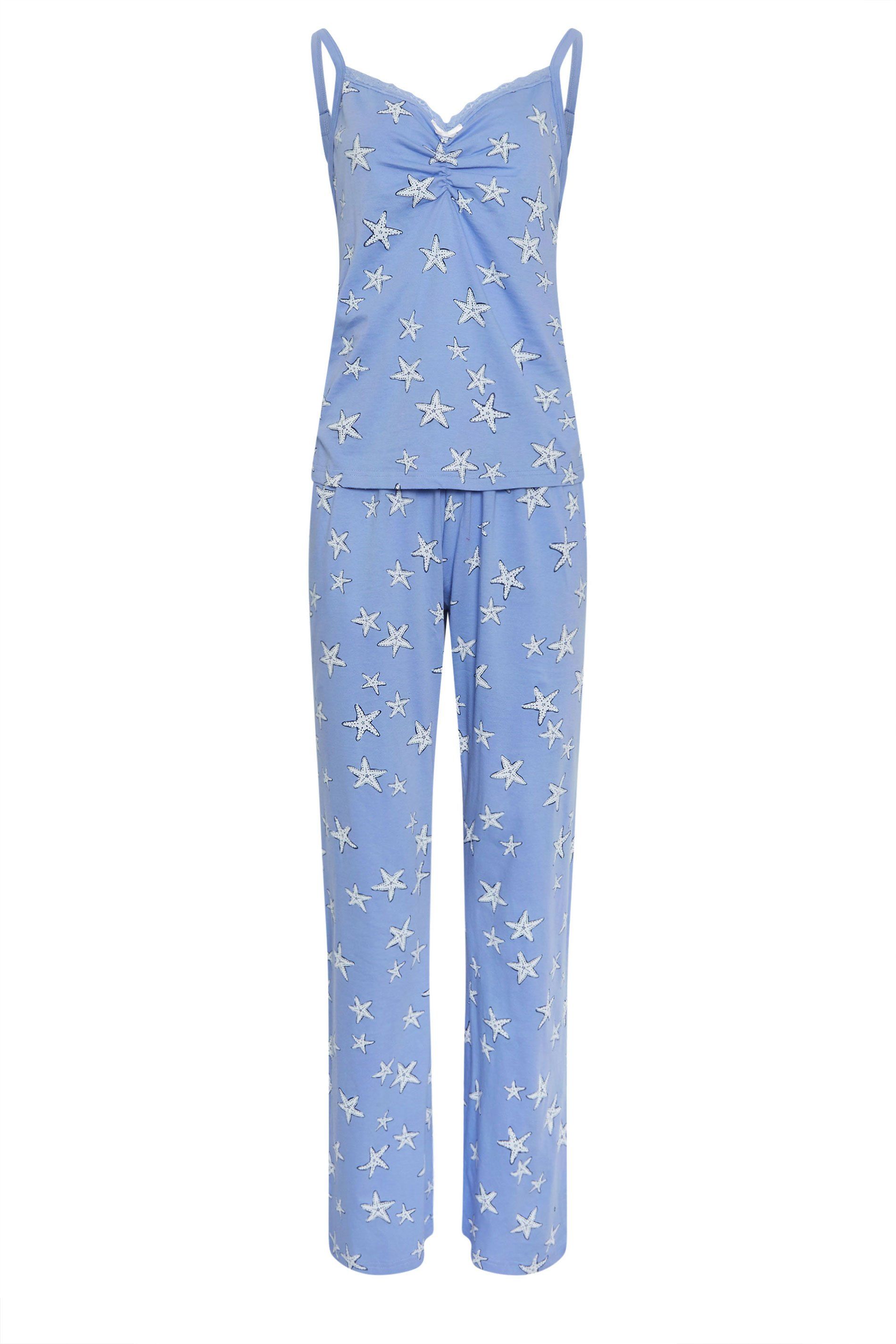 Long Tall Sally Tall Starfish Print Wide Leg Pyjama Set