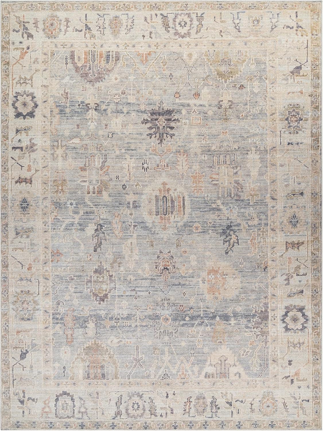 Livabliss x Becki Owens Marlene Vintage Medallion Area Rug, 9'2 x 12', Pale Blue