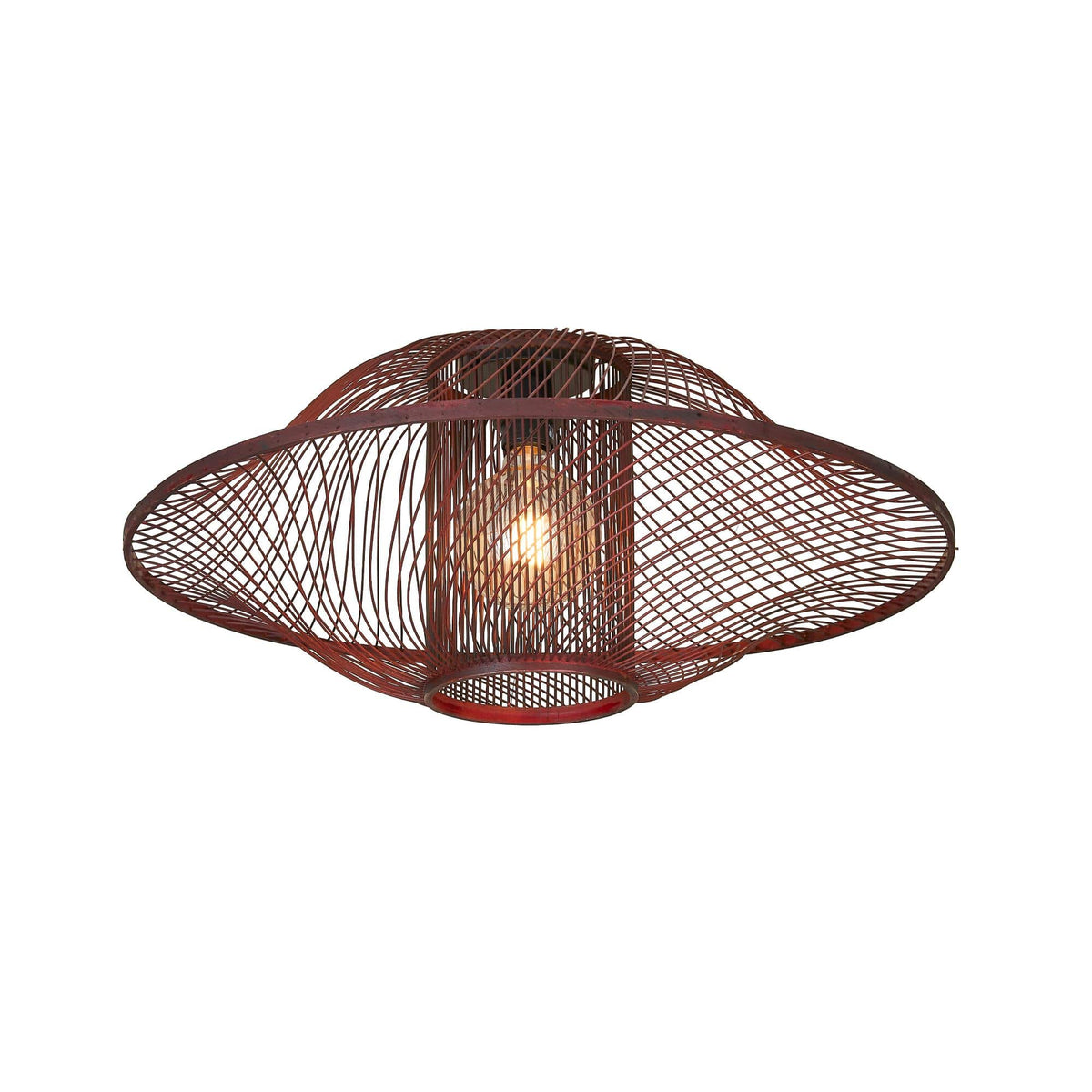 GOOD&MOJO plafonniere MAUI - rood - Ø70cm