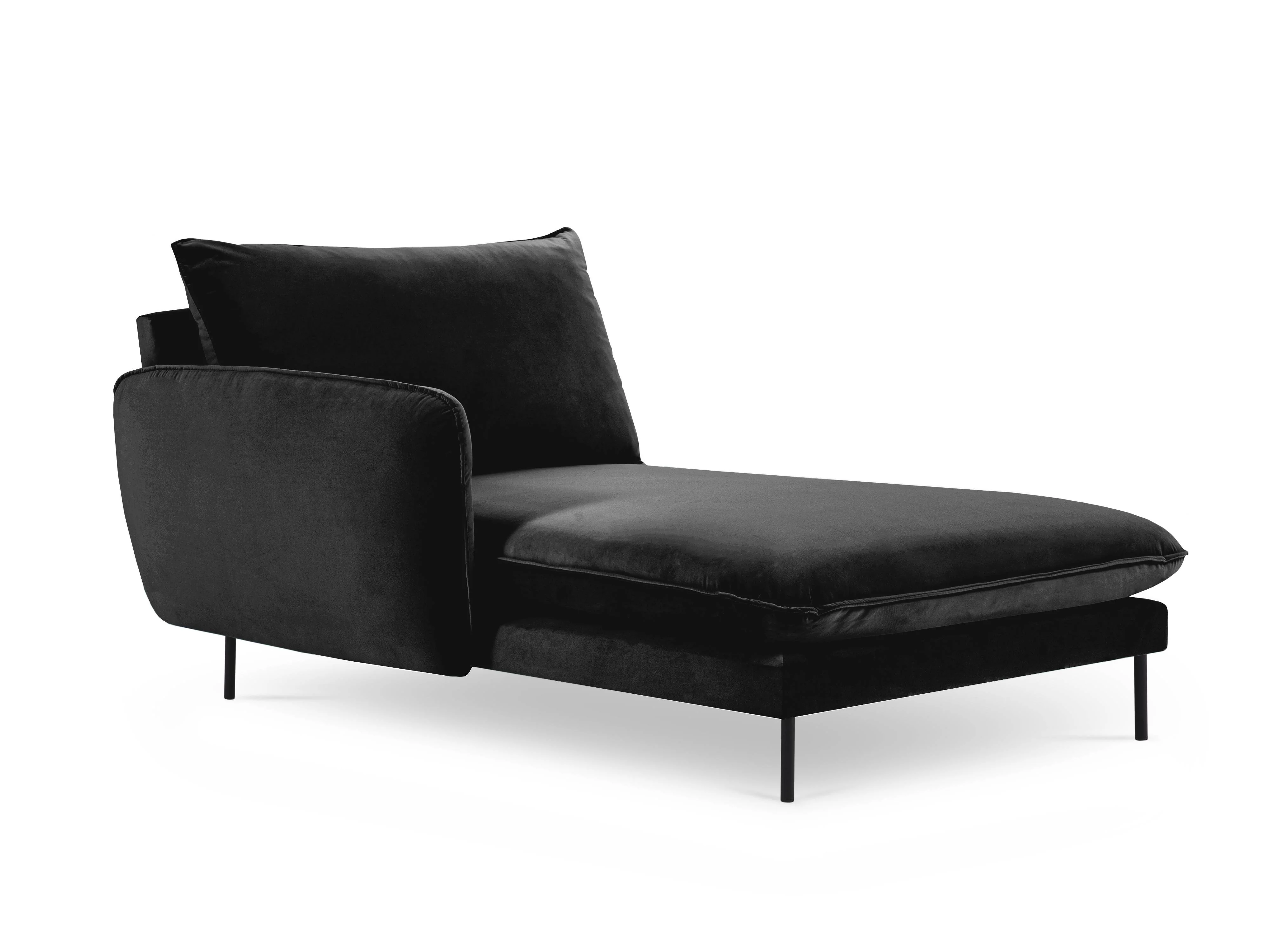 Chaise longue Vienna links velvet