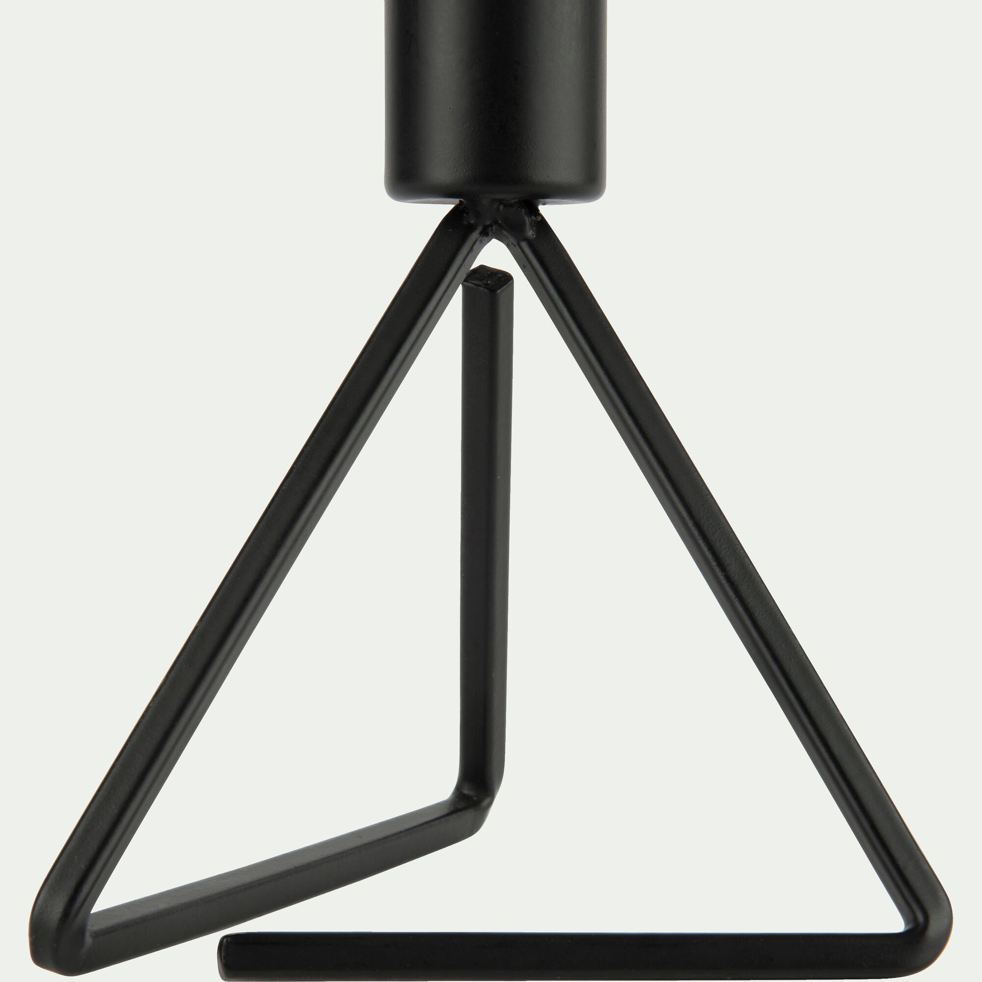 PYRAMIDE - Bougeoir trépied en métal - noir H13,5cm