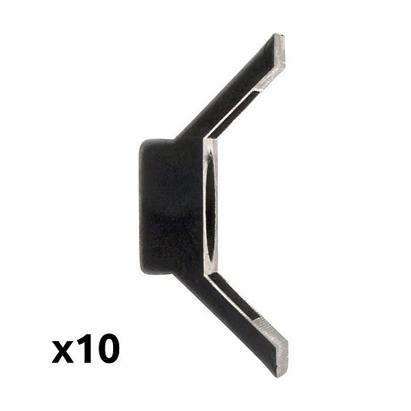 Lot de 10 embases à visser - Noir - Zenitech