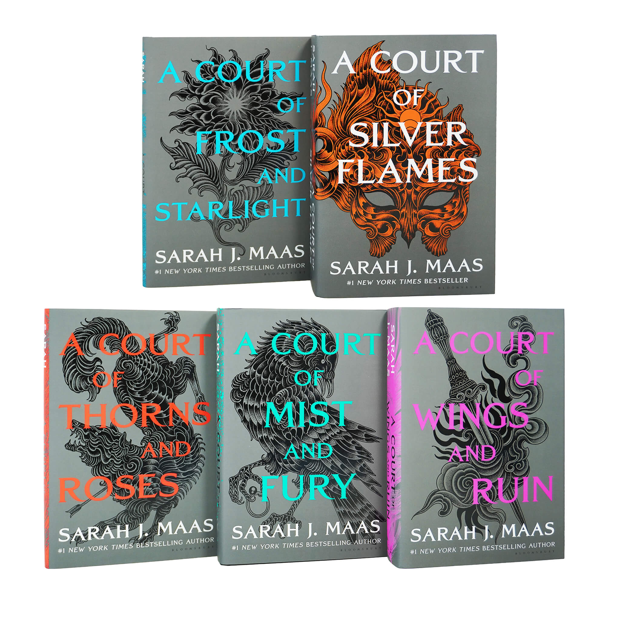 A Court of Thorns and Roses 5 Books Box Set by Sarah J. Maas - Ages 17+ - Hardback