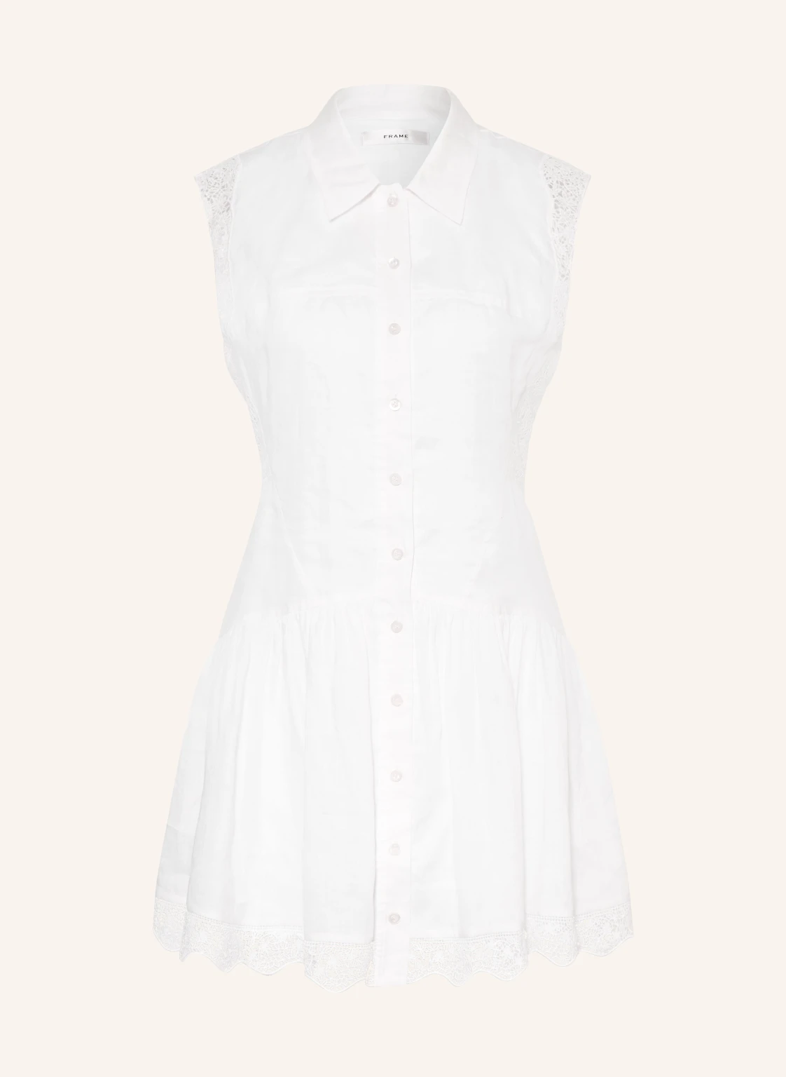 FRAME Hemdblusenkleid mit Spitze