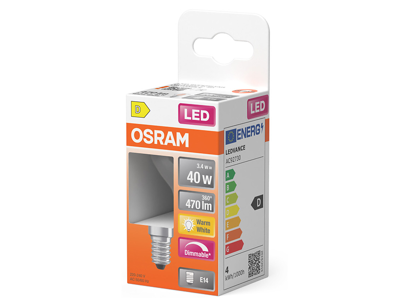 Żarówka LED E14 z ciepłą barwą światła