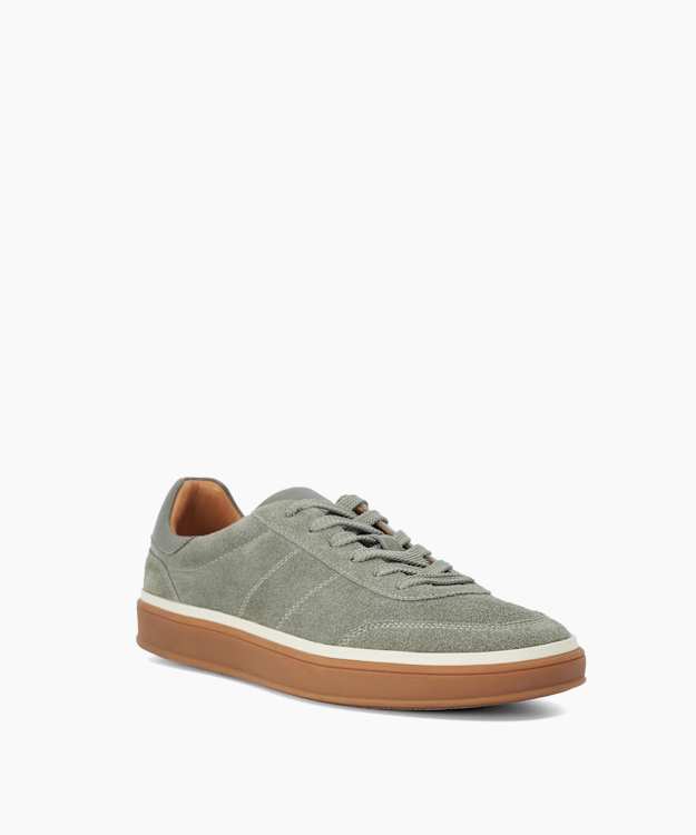 Tony Pale Green - Suede Lace-Up Trainers