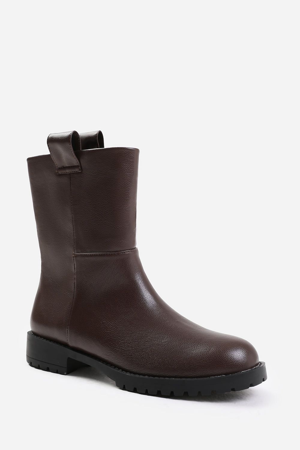 Where's That From Winter' Mid Calf Boot With Stitching Detail