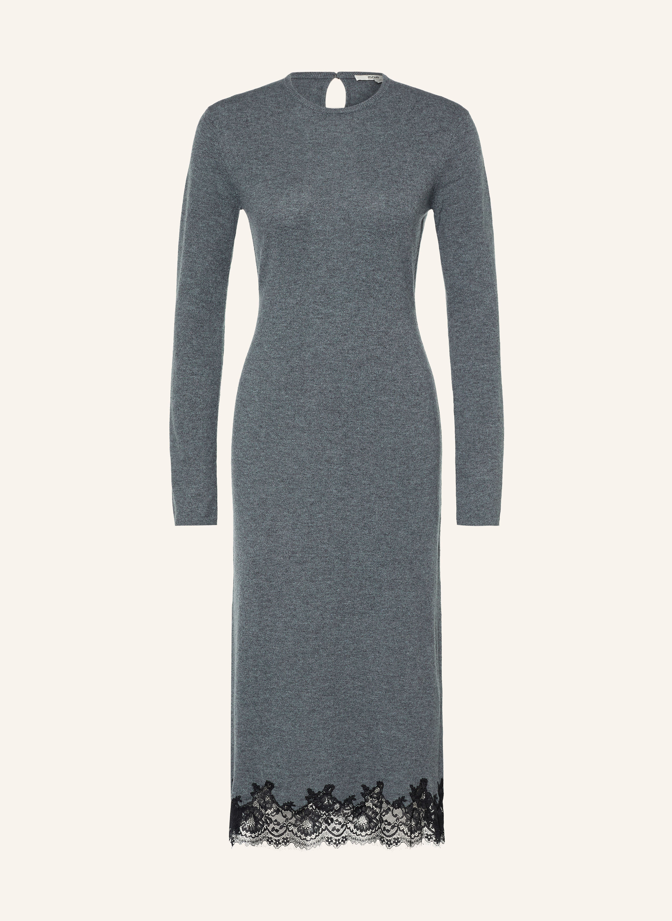 maje Strickkleid mit Spitze