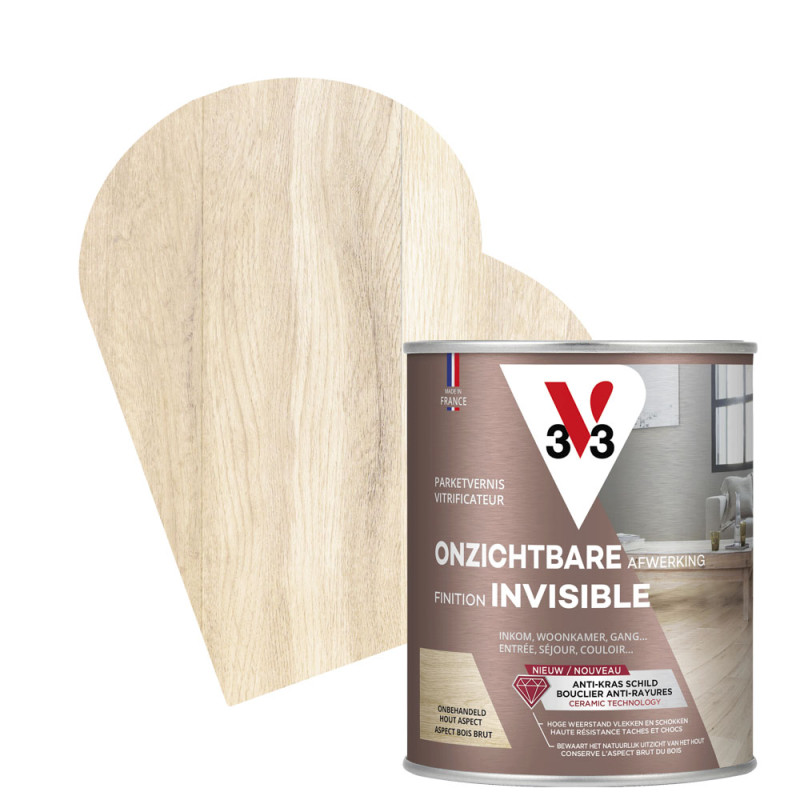 Vernis pour parquet Finition Invisible incolore mat 0,75 L V33