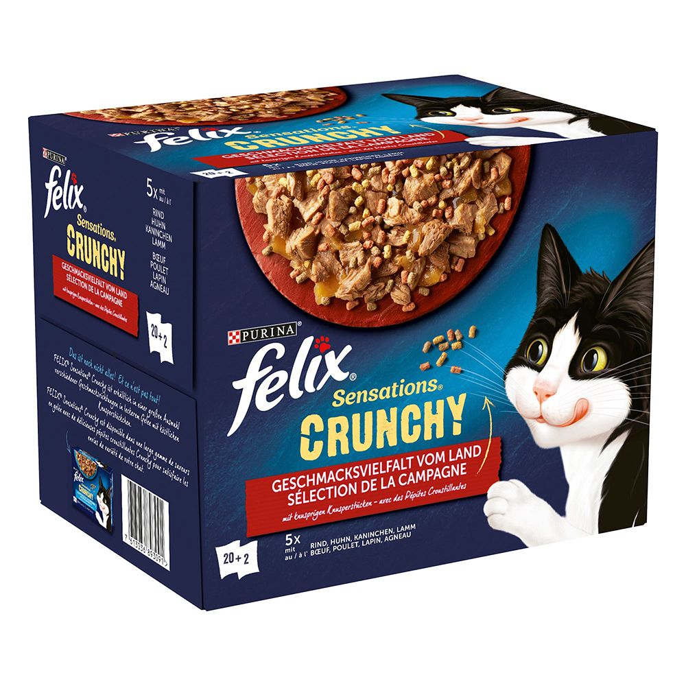 Felix Sensations Crunchy Crumbles 20 x 85g + 2 x 40g