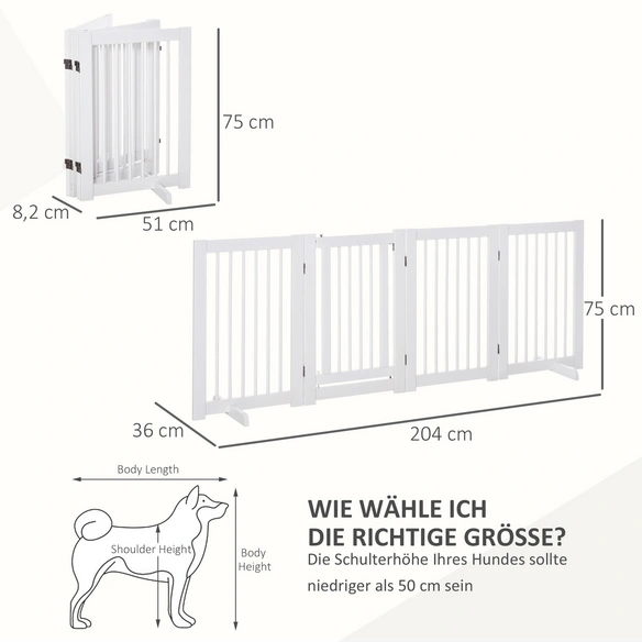 Schutzgitter, BxHxT: 36 x 75 x 204 cm, Kiefernholz