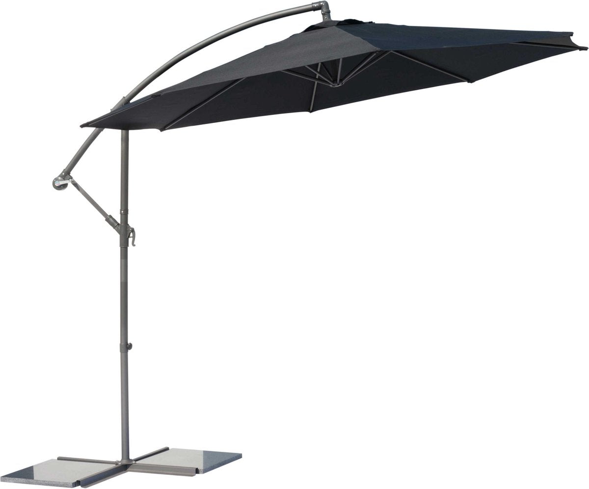 SenS-Line - Menorca Parasol Black Ø300 Cm - Zwart