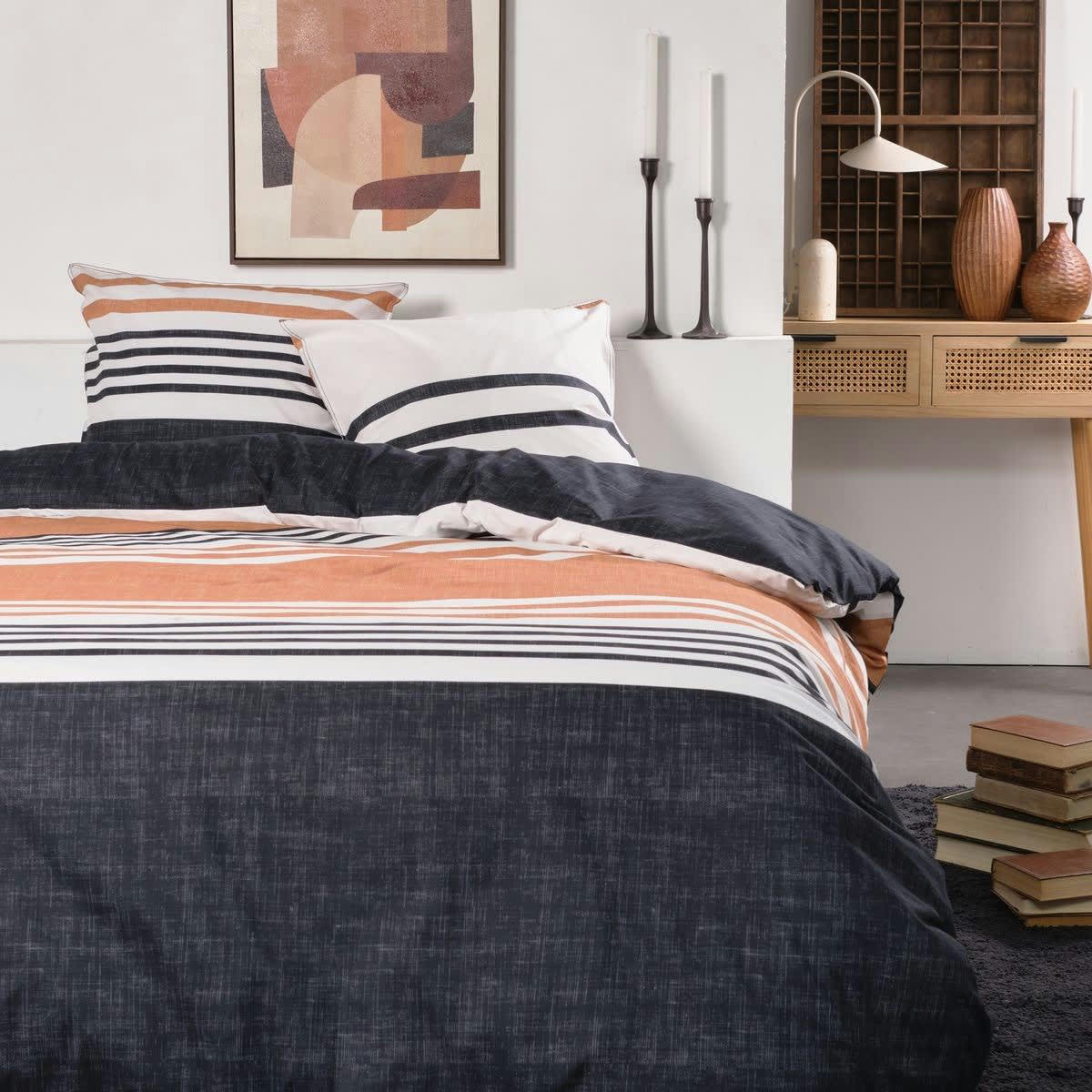 SUNSHINE LOUIS - Parure de lit imprimé en coton blanc 220x240