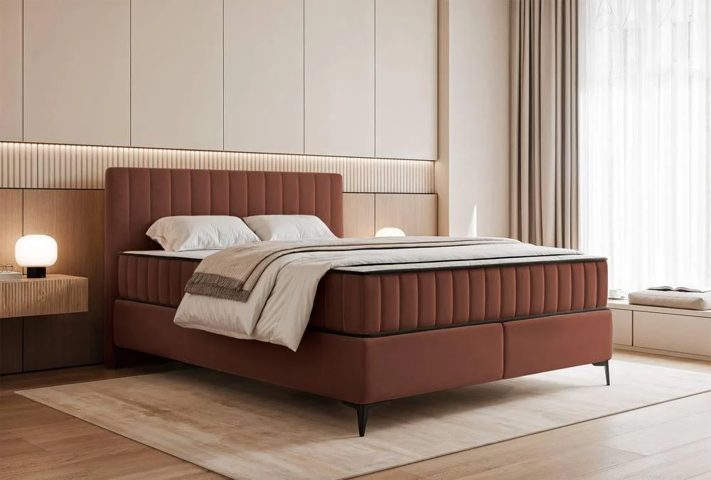 Boxspring Simone 160x200 cm fluweel met opbergruimte